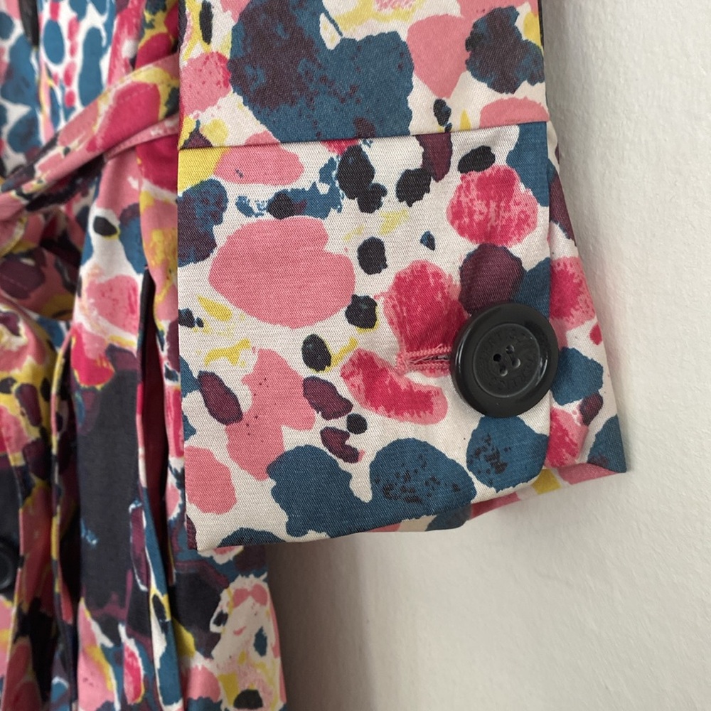 NWT Vertigo Paris New Colorful Double-Breasted Trench Coat SZ Medium - Picture 5 of 12
